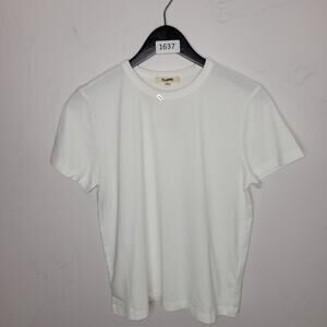 Madewell Womens Tee Shirt Cotton Perfect Crewneck Size Small White NS581